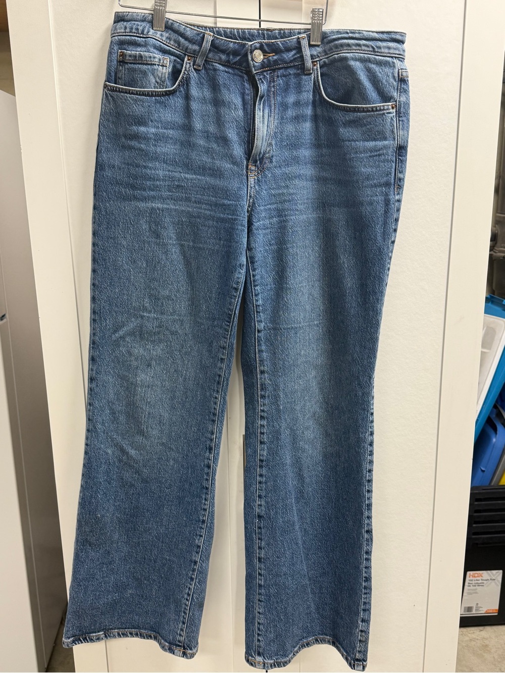 RW&CO. Women's Wide-Leg Jeans - Medium Blue